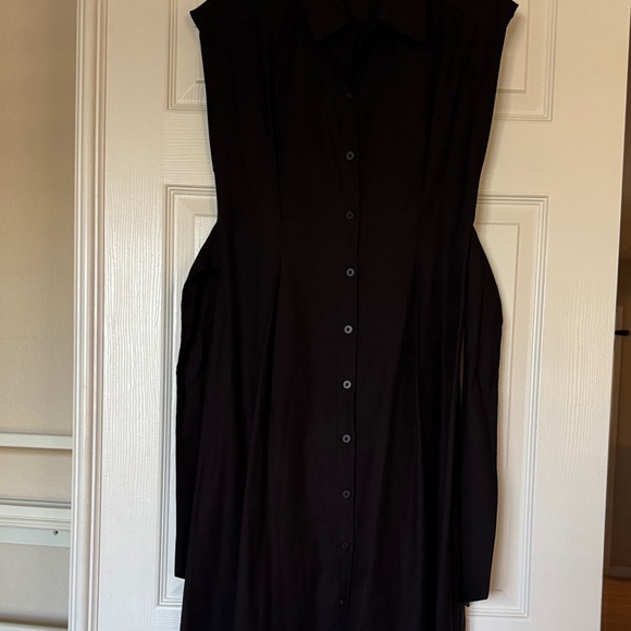 Mango Black Flowy Shirt Dress - Picture 11 of 11